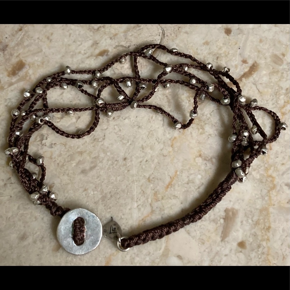 SILPADA Brown 5 Strand Silk Cord Bracelet - Picture 2 of 5